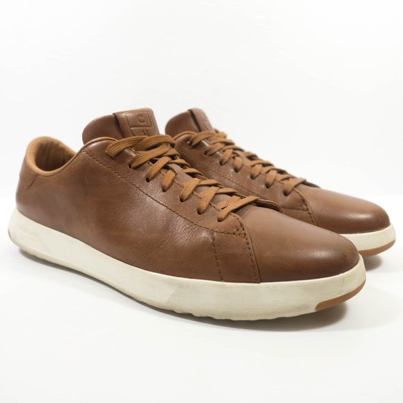 Cole Haan GrandPro Leather Tennis Sneakers - Men's Size 10 - Picture 3 of 8